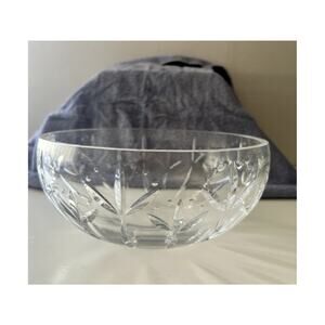 Large Tiffany & Co Crystal Bowl 9" Diameter Like New Excellent Condition Rare